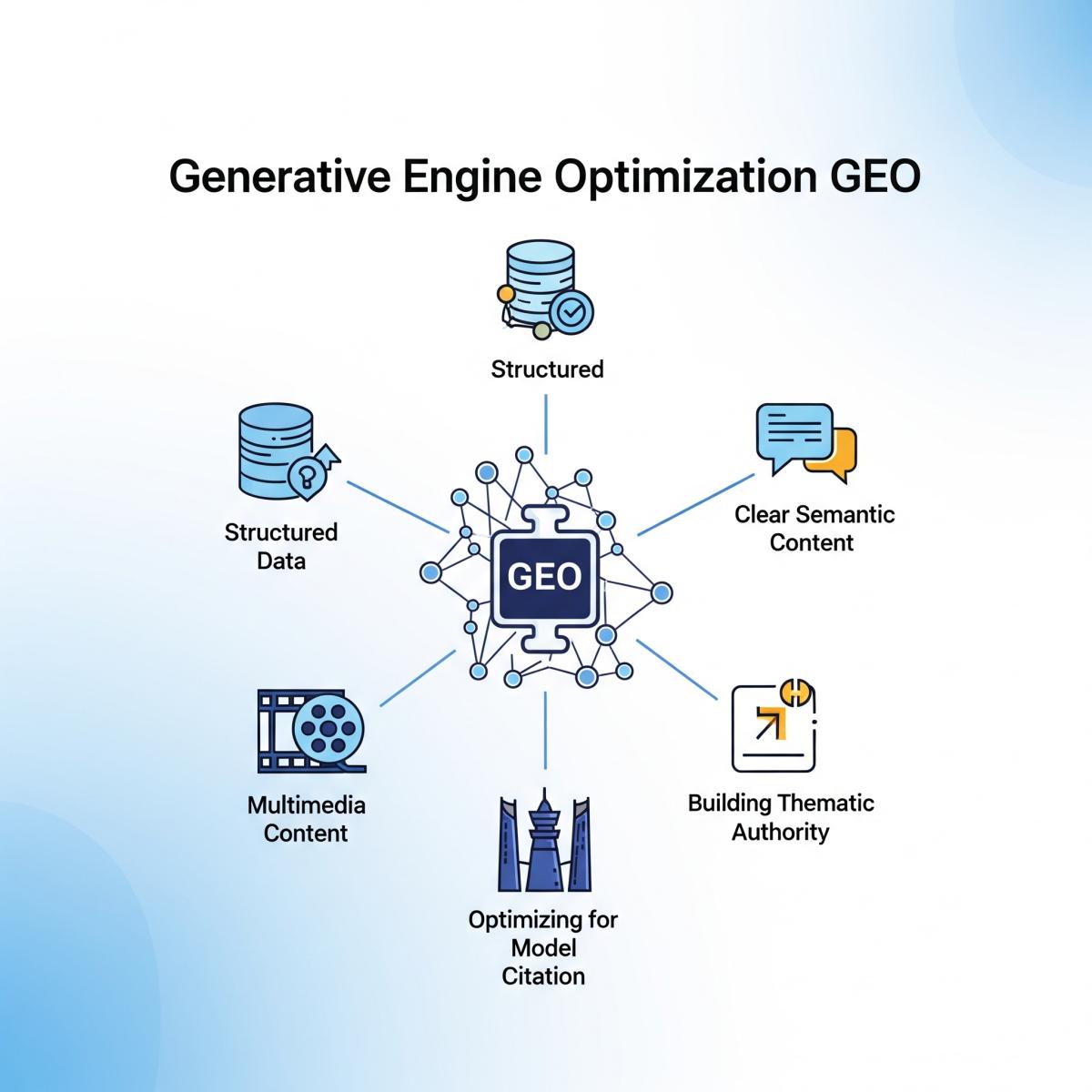 Principales estrategias de GEO Generative Engine Optimization Principales estrategias de GEO Generative Engine Optimization
